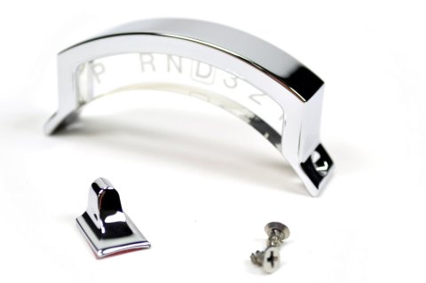 Shift Indicator Gauge - PRND321 - Mechanical - Chrome Housing - Clear - Plastic - 4 in OD Steering Columns - Kit