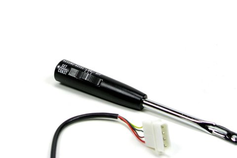 Steering Column Lever - Rostra Cruise Control - Button / Slider - Steel / Plastic - Black / Nickel Plated - Kit