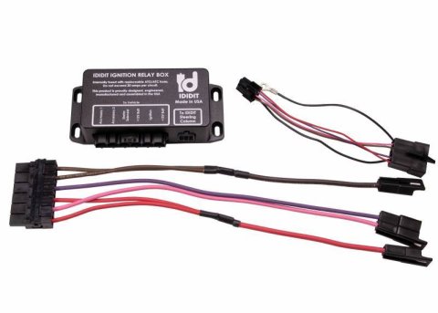 Ignition Relay Box - Keyed Column Relay Module - Wiring Included - Ididit Steering Columns - Plastic - Black - Each