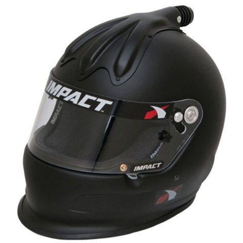 Helmet - Super Charger - Full Face - Snell SA2020 - Head and Neck Support Ready - Flat Black - Large - Each