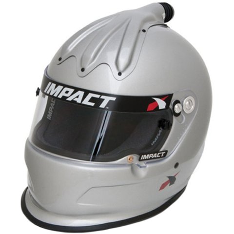 Helmet - Super Charger - Full Face - Snell SA2020 - Head and Neck Support Ready - Silver - X-Large - Each