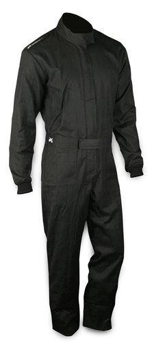 Driving Suit - Paddock - 1-Piece - SFI 3.2A/5 - Multi-Layer - Fire Retardant Cotton - Black - Medium - Each