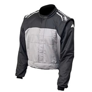 Driving Jacket - Racer 2.4 - SFI 3.2A/5 - Double Layer - Nomex - Black / Gray - 2X-Large - Each