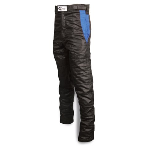 Driving Pants - Racer2020 - SFI 3.2A/5 - Double Layer - Nomex - Black / Blue - Large - Each