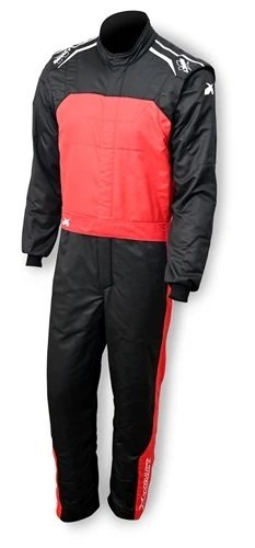 Driving Suit - Racer 2.4 - 1-Piece - SFI 3.3A/5 - Double Layer - Nomex - Black / Red - Small - Each
