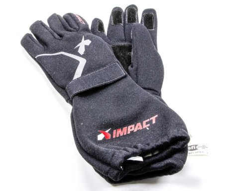 Driving Gloves - Redline Drag - SFI 3.3/20 - Double Layer - Nomex / Suede - Black - Large - Pair
