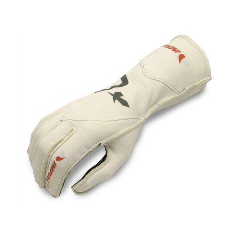 Driving Gloves - Alpha - SFI 3.3/5 - Double Layer - Fire Retardant Fabric - White - Large - Pair