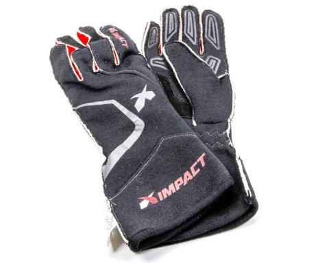 Driving Gloves - Alpha - SFI 3.3/5 - Double Layer - Fire Retardant Fabric - Black - Large - Pair