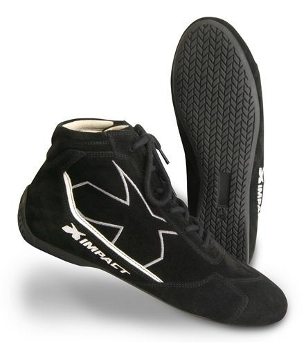 Driving Shoe - Alpha - Mid-Top - SFI 3.3/5 - Suede Outer - Aramid Inner - Black - Size 13 - Pair