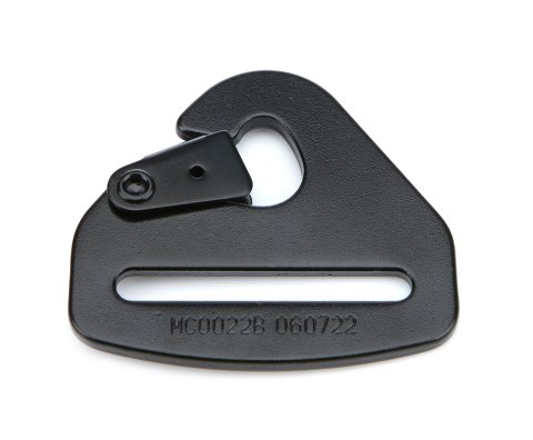 Harness End - Clip-In - 2 in Slit - Steel - Black Powder Coat - Each