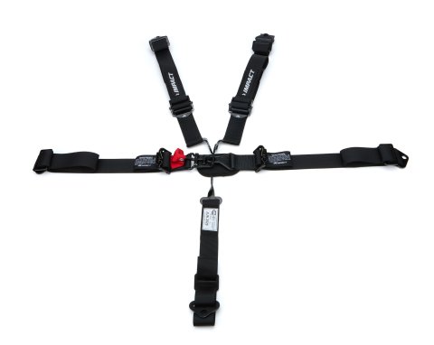 Harness - 5 Point - Latch and Link - SFI 16.1 - Pull Down Adjust - Bolt-In / Wrap Around - Black - Kit