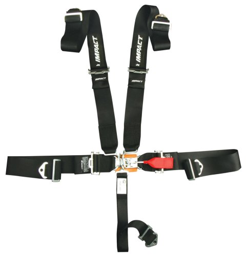 Harness - 5 Point - Latch and Link - Bolt-In / Wrap Around - 3 in Straps - Individual Harness - Black - Kit