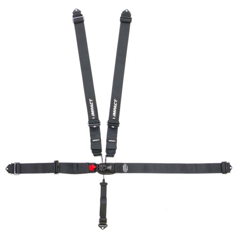 Harness - PRO Series - 5 Point - Latch and Link - SFI 16.5 - Pull Up Adjust - Bolt-In / Wrap Around - Individual Harness - Black - Kit
