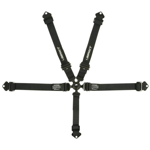 Harness - 5 Point - Camlock - SFI 16.5 - Pull Down Adjust - Bolt-In / Wrap Around - Black - Kit