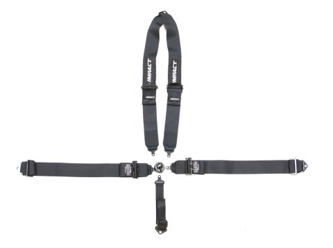 Harness - Racer Series - 5 Point - Camlock - SFI 16.1 - Pull Down Adjust - Bolt-In / Wrap Around - V-Type Harness - Black - Kit