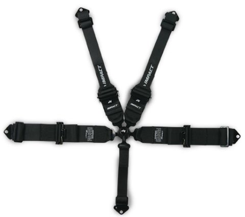 Harness - 5 Point - Racer Series - Camlock - SFI 16.1 - Pull Up Adjust - Bolt-In / Wrap Around - Individual Harness - Black - Kit