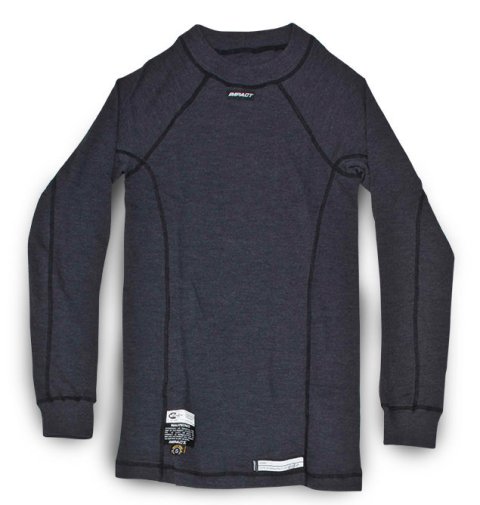 Underwear Top - SFI 3.3 - Long Sleeve - Crew Neck - Nomex - Black - X-Large - Each