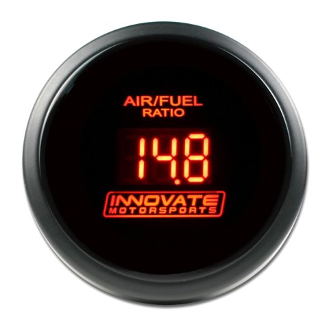 Air-Fuel Ratio Gauge - DB/LC-2 - Wideband - 8:1-18:1 AFR - Electric - Digital - 2-1/16 in Diameter - Black Face Red LED - Kit