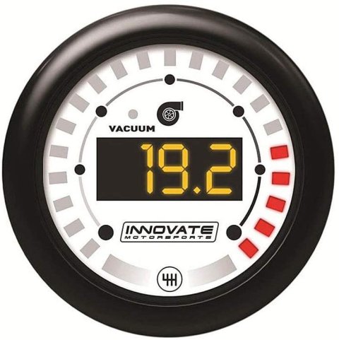 Combination Gauge - MTX-D - Digital - Electric - Boost / Vacuum - Shift Light - 2-1/16 in Diameter - Black / White Face - Each