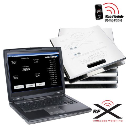 Vehicle Scale - SW787RFX PC System - Electric - 15 in Square - 1500 lb Capacity Pad - Wireless - Pads / Software - Aluminum - Natural - Kit