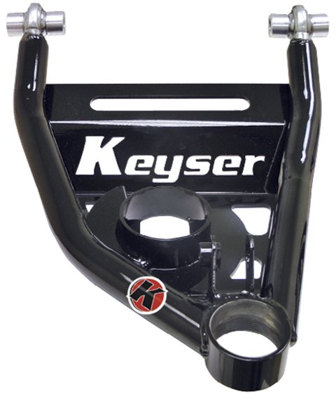 Control Arm - Tubular - Driver Side - Lower - Spherical Bearing Bushings - Steel - Black Powder Coat - Screw-In Ball Joint - Chevy Chevelle - Each