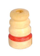 Bump Stop - Tree - 1.93 in OD - 3 in Tall - Shock Mount - Soft - Red Stripe - Polyurethane - White - Each