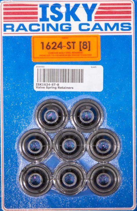Valve Spring Retainer - 1.000 in / 0.740 in OD Steps - Dual Spring - Chromoly - Set of 8
