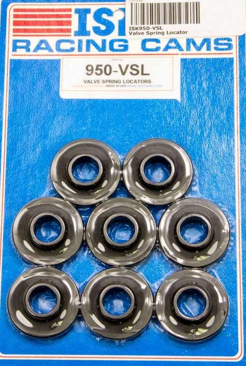 Valve Spring Locator - Inside - 0.045 in Thick - 1.540 in OD - 0.570 in ID - 0.740 in Spring ID - Chromoly - Set of 16