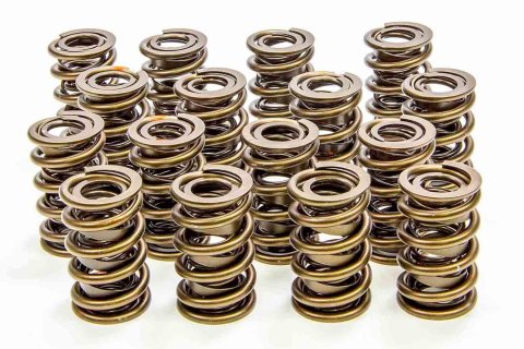 Valve Spring - Plus-Series - Dual Spring / Damper - 470 lb/in Spring Rate - 1.170 in Coil Bind - 1.560 in OD - Set of 16