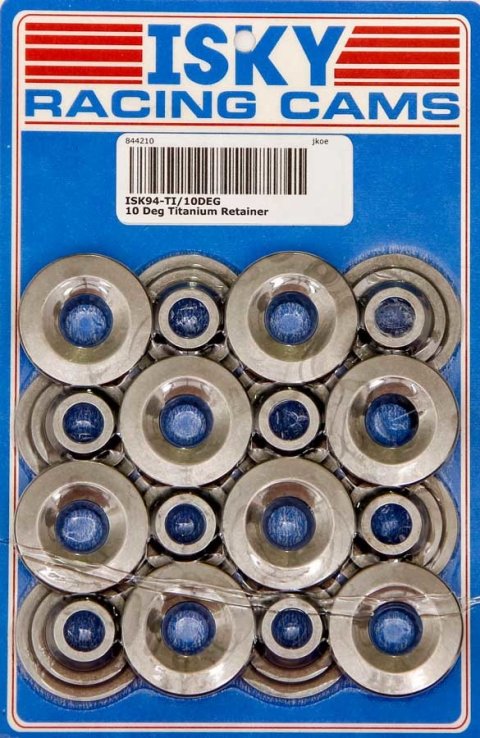 Valve Spring Retainer - 10 Degree - 1.145 in / 0.820 in OD Steps - Dual Spring - Titanium - Set of 16