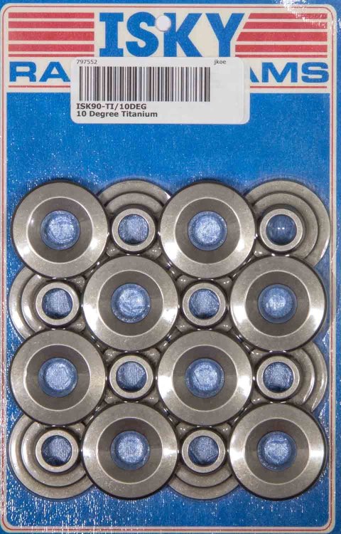 Valve Spring Retainer - 7 Degree - 1.165 in / 0765 in OD Steps - Dual Spring - Titanium - Set of 16