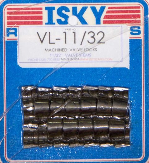 Valve Lock - 7 Degree - 11/32 in Valve Stem - Standard Height - Chromoly - Black Oxide - Set of 16