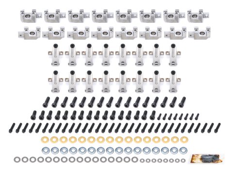 Rocker Arm - Pro Series - Shaft Mount - 1.75 / 1.75 Ratio - Full Roller - Aluminum - Natural - AFR A460 Heads - Big Block Ford - Set of 16