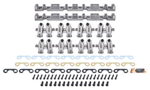 Rocker Arm - Pro Series - Shaft Mount - 1.6 / 1.6 Ratio - Full Roller - Aluminum - Natural - AFR Eliminator 227 / 335 Heads - Small Block Chevy - Set of 16