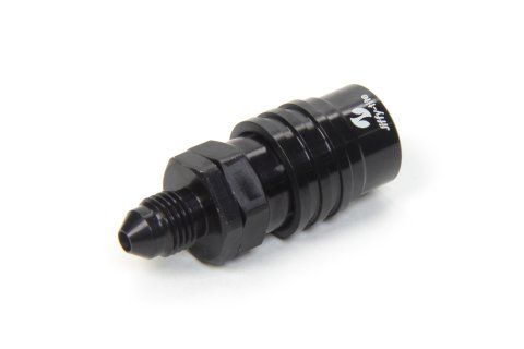 Quick Release Adapter - 2000 Series - Straight - 3 AN Male to Quick Release Socket - Valved - Nitrile Seal - Aluminum - Black Anodized - Each