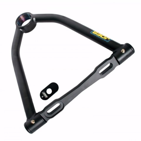 Control Arm - Tubular - Slotted Bearing Style - Upper - 8 in Long - 10 Degree - Screw-In Ball Joint - Steel - Black Powder Coat - Each