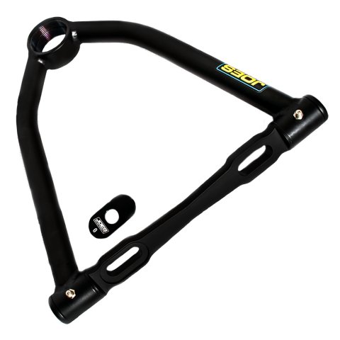 Control Arm - Tubular - Slotted Bushing Style - Upper - 11.25 in Long - 10 Degree - Screw-In Ball Joint - Aluminum / Steel - Black Powder Coat - Each