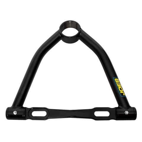Control Arm - Tubular - Slotted Bushing Style - Upper - 12 in Long - 10 Degree - Screw-In Ball Joint - Aluminum / Steel - Black Powder Coat - Each