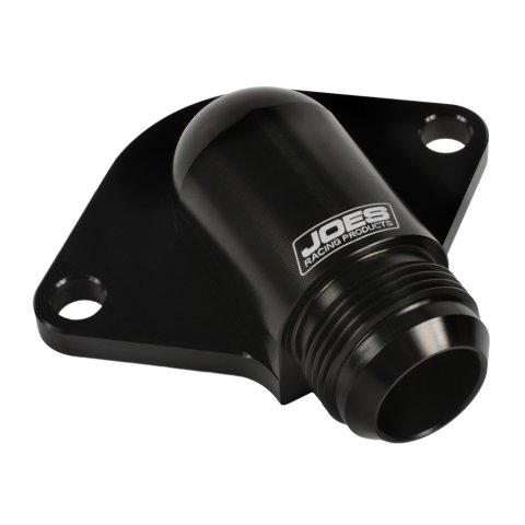Water Neck - 90 Degree - 16 AN Male - Bolt-On - O-Ring Seal - Aluminum - Black Anodized - Chevy V6 / V8 - Each