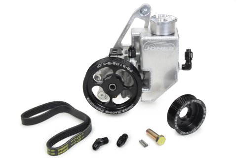 Pulley Kit - 6 Rip Serpentine - Aluminum - Black Anodized / Natural - Chevy V8 - Kit