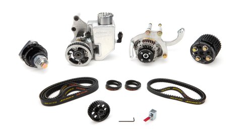 Pulley Kit - HTD - Aluminum - Black Anodized - Small Block Chevy - Kit