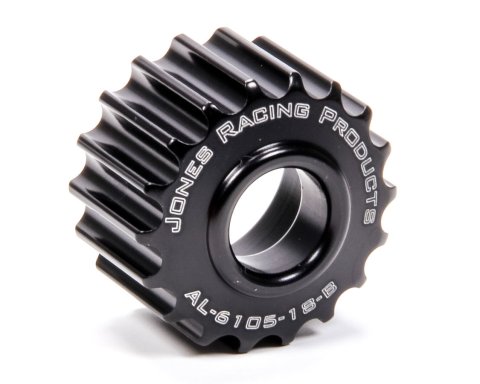 Alternator Pulley - HTD - 18 Tooth - 1 in Wide - 17 mm Shaft - Aluminum - Black Anodized - Universal - Each