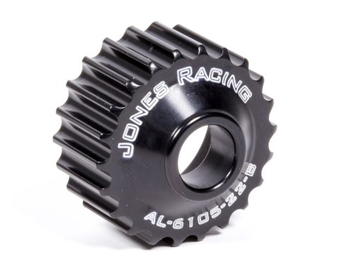 Alternator Pulley - HTD - 22 Tooth - 1 in Wide - 17 mm Shaft - Aluminum - Black Anodized - 20 mm Radius Tooth Belt - Each