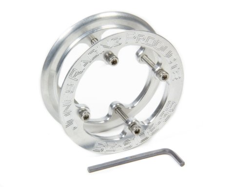 Belt Guide - 1/4 in Thick - Bolt-On - Aluminum - Clear Anodized - 36 Tooth HTD Pulley - Each