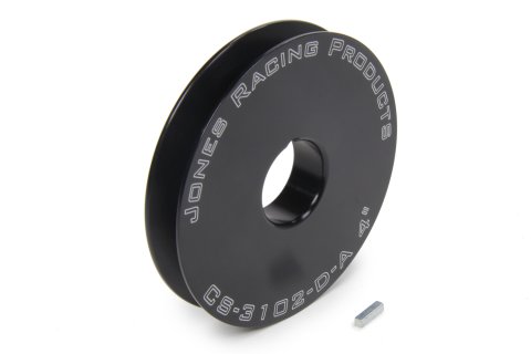 Crankshaft Pulley - V-Belt - 1 Groove - 4 in Diameter - 1-1/8 in Mandrel - 1/8 in Keyway - Aluminum - Black Anodized - Universal - Each