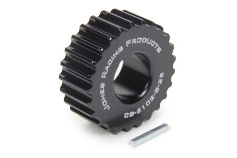 Crankshaft Pulley - HTD - 25 Tooth - 1 in Wide - 1 in Mandrel - 1/8 in Keyway - Aluminum - Black Anodized - Universal - Each