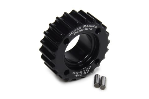 Crankshaft Pulley - HTD - 22 Tooth - 0.83 in Wide - 1 in Mandrel - 3/16 in ID - Dual Dowel Pin - Aluminum - Black Anodized - Universal - Each
