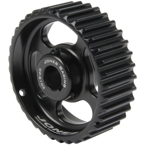 Oil Pump Pulley - HTD - 32 Tooth - 1-1/4 in Wide - 5/8 in Shaft - 3/16 in Keyway - Aluminum - Black Anodized - Each