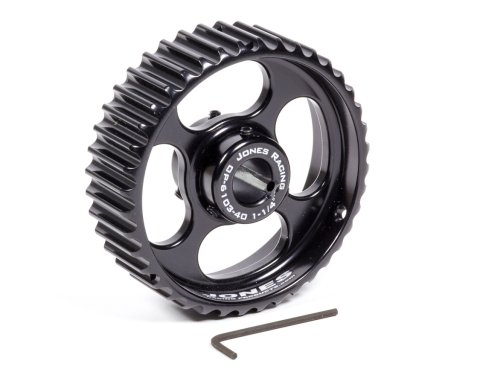 Oil Pump Pulley - HTD - 40 Tooth - 1-1/4 in Wide - 5/8 in Shaft - 3/16 in Keyway - Aluminum - Black Anodized - Each