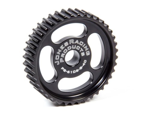 Power Steering Pump Pulley - HTD - 40 Tooth - Press-On - Aluminum - Black Anodized - Each